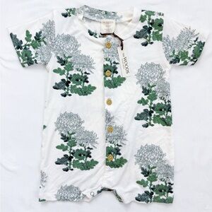 kate quinn button shortie jumpsuit beechwood modal white mum 18-24 months NWT